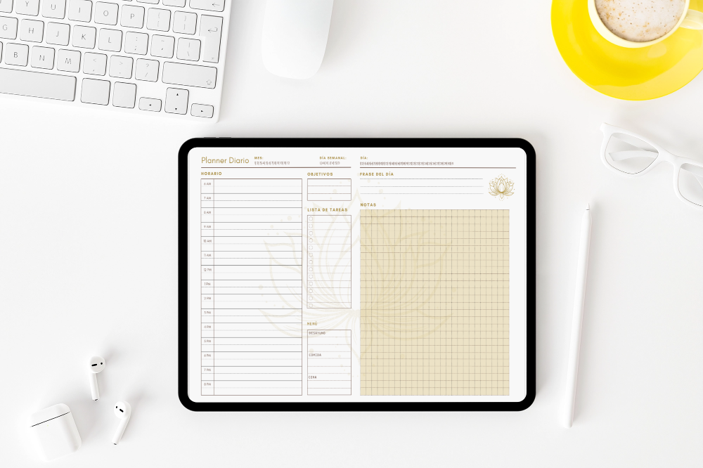 Planner Diario A4 – Controlá tus comidas, tareas y metas